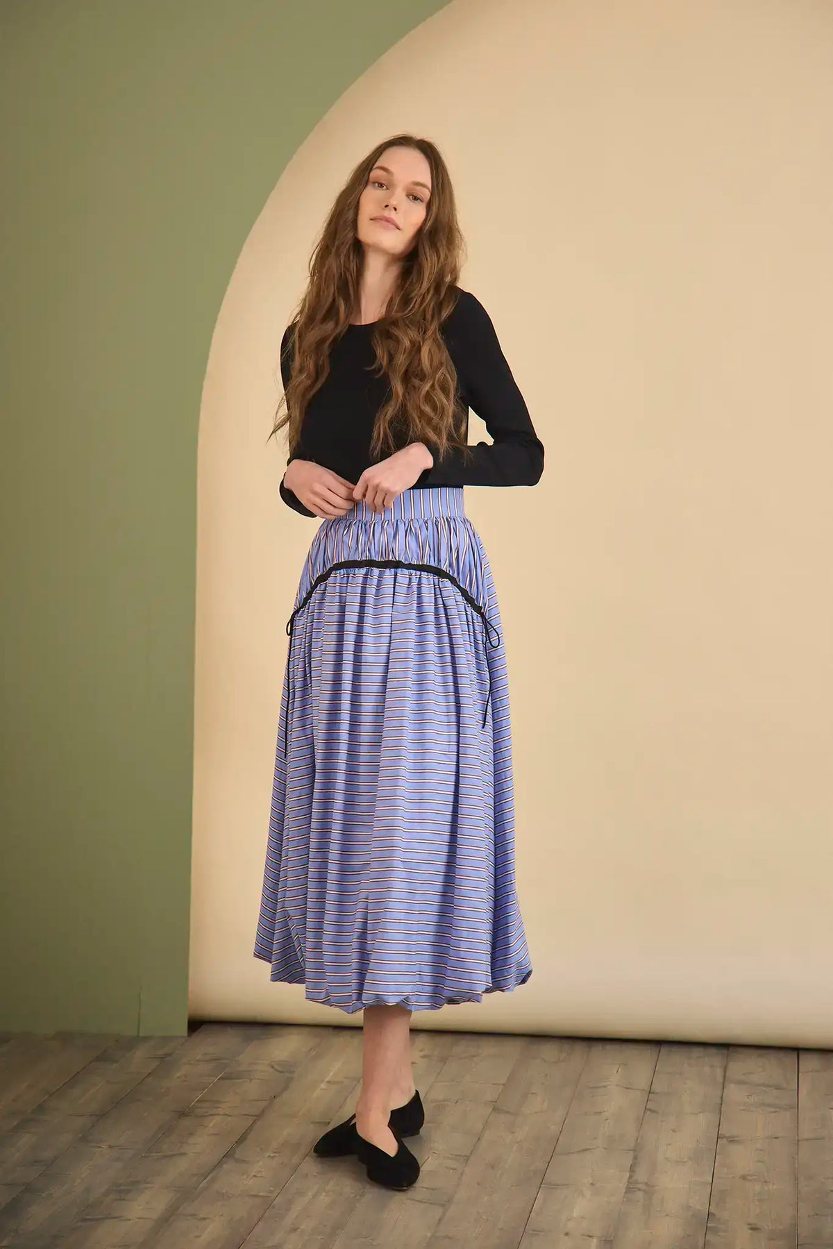 Allegra Skirt in Marfa Stripe