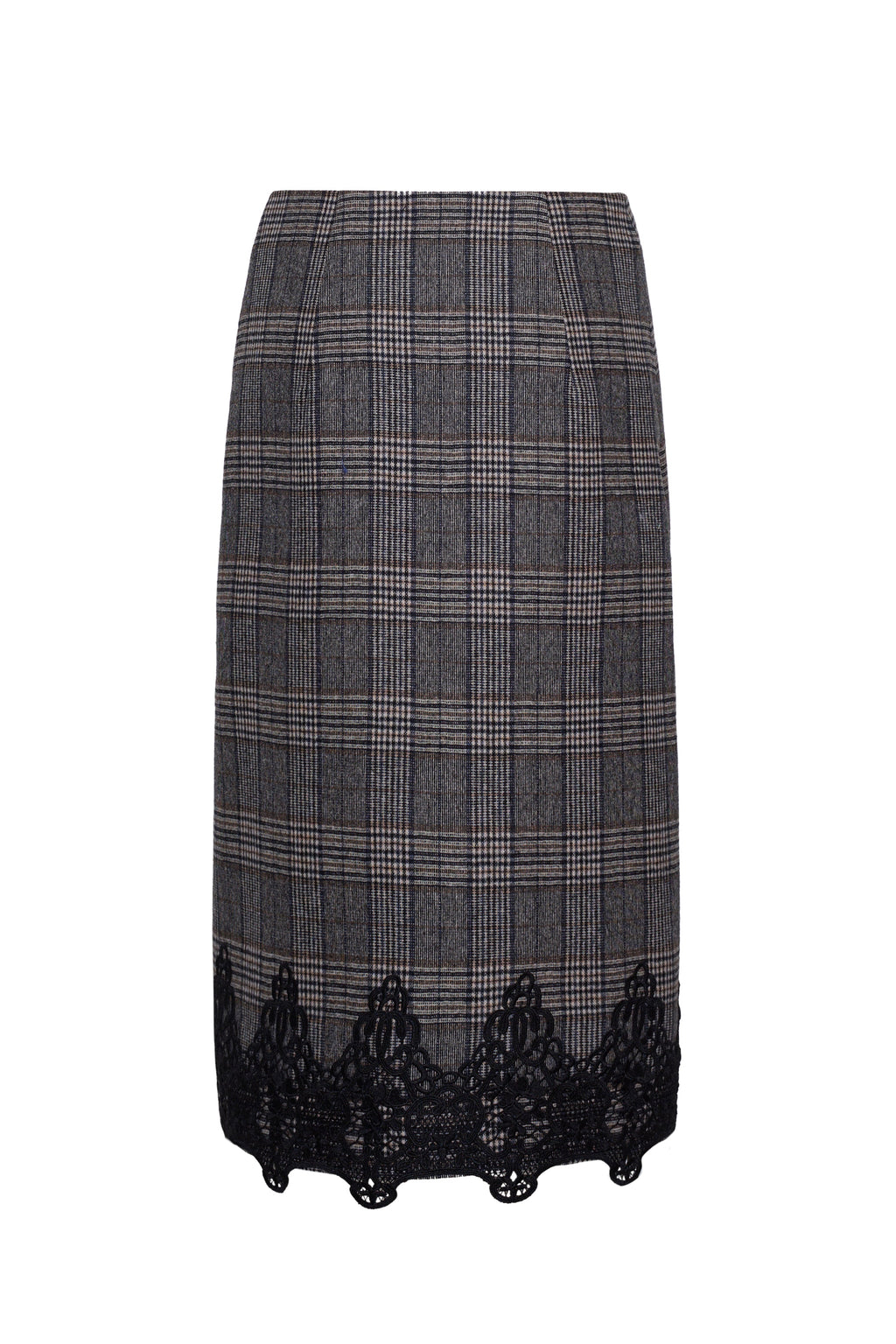 Allie Skirt in Keighley Plaid Grey