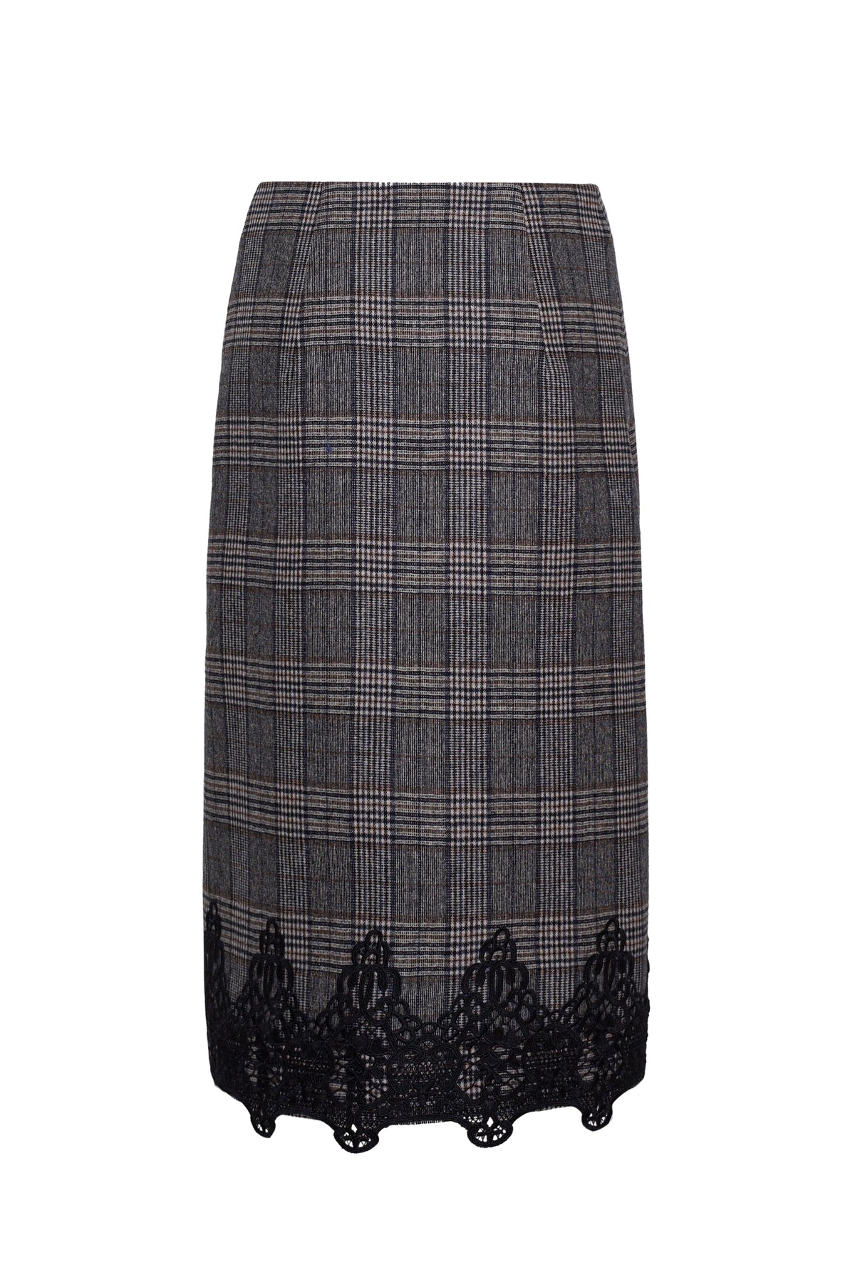 Allie Skirt in Keighley Plaid Grey