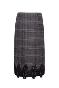 Allie Skirt in Keighley Plaid Grey