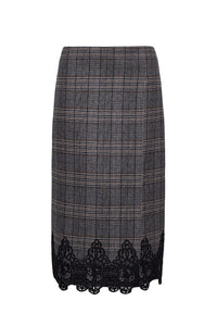 Allie Skirt in Keighley Plaid Grey