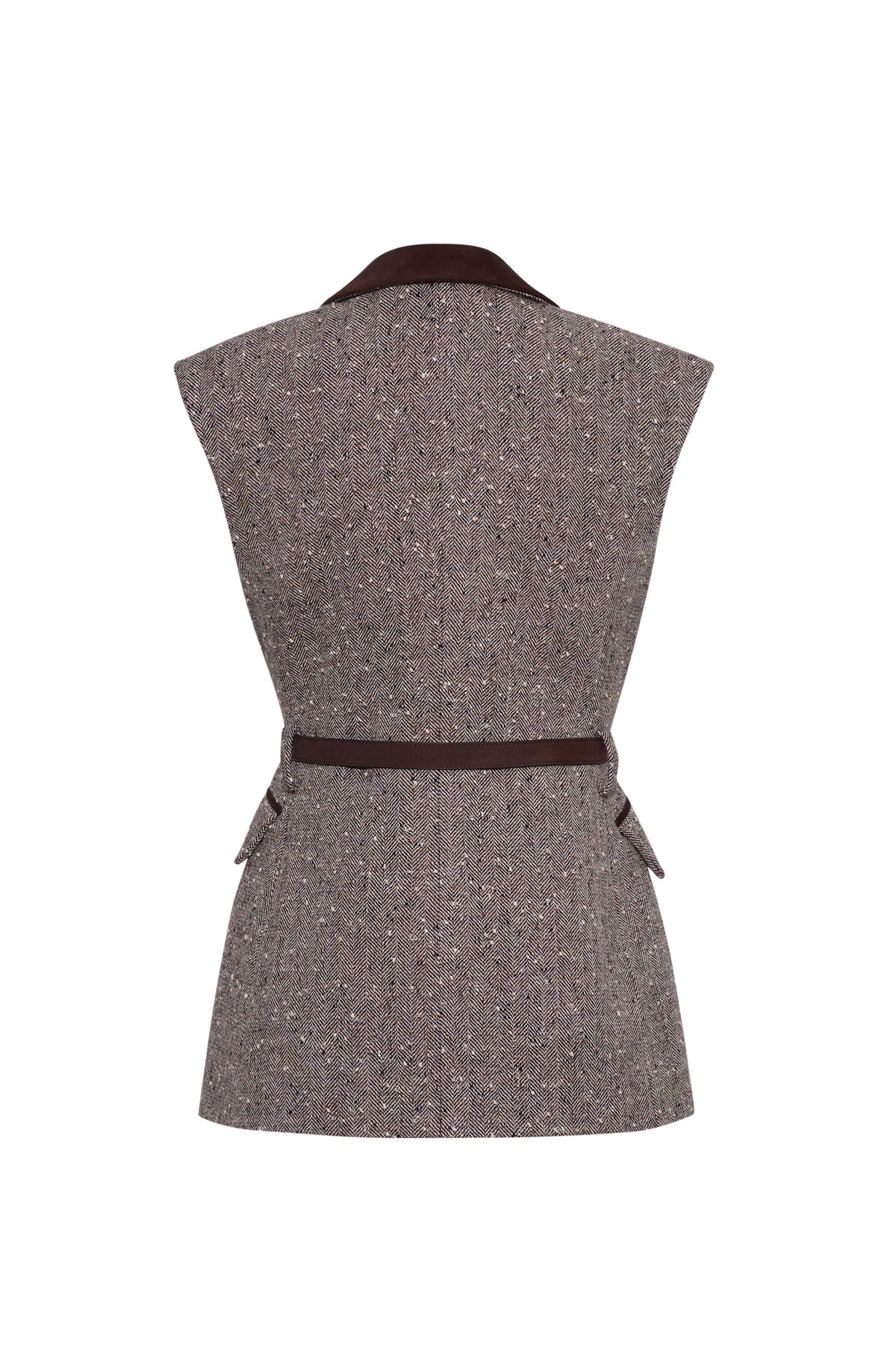 Alonso Vest in Carlson Tweed Brown/Beige