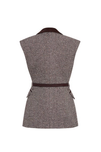 Alonso Vest in Carlson Tweed Brown/Beige