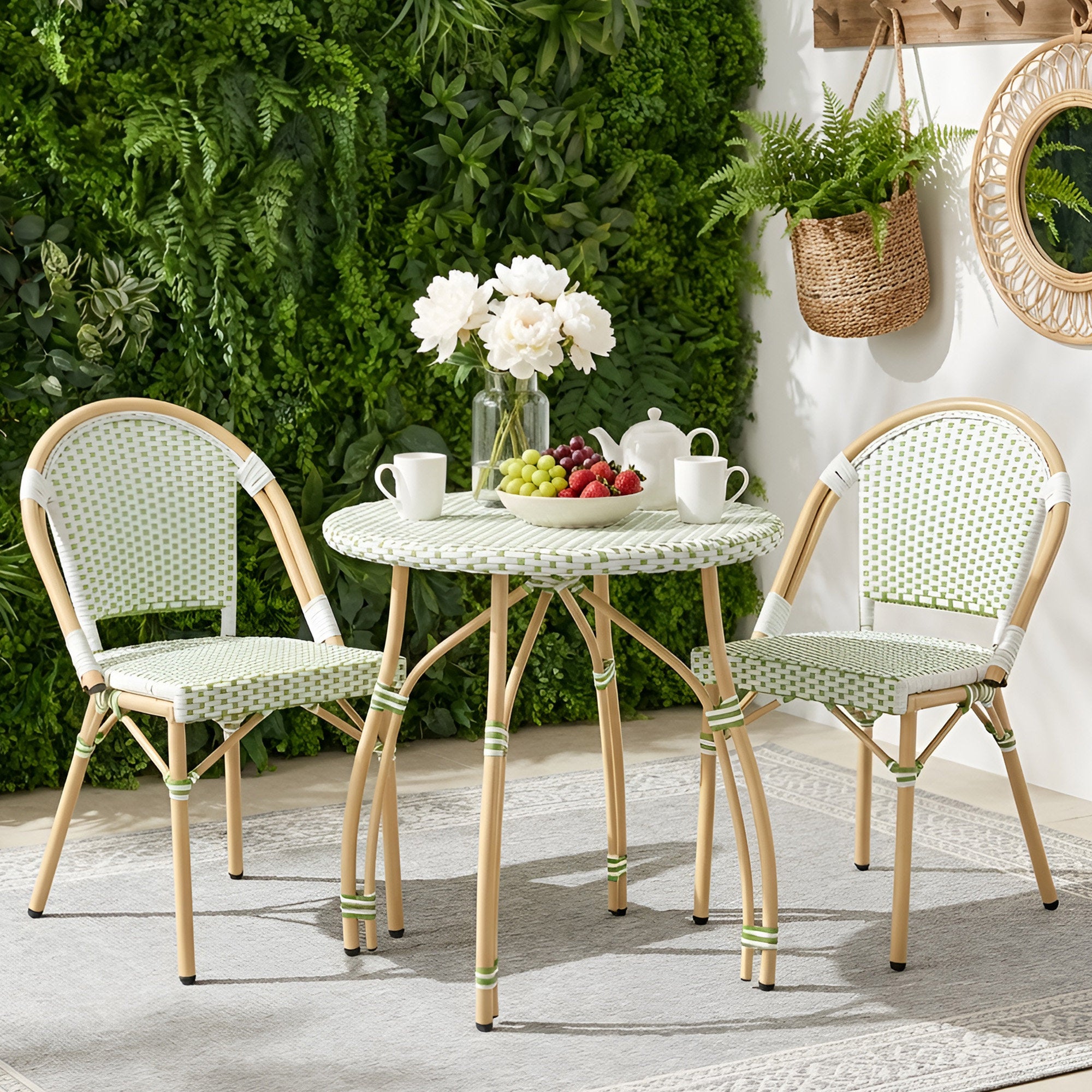 Altesa French Bistro Outdoor Dining Chairs Set of 2, All Weather Patio Dining Chairs for Indoor Outdoor (Set of 2)