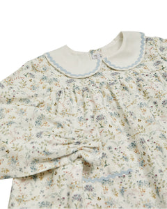 Leela Dress in Dusty Blue Floral