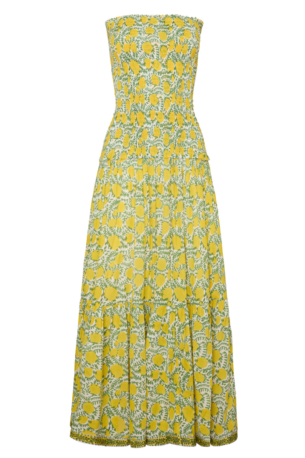 Amalfi Mermaid Dress Yellow Lemon Vine