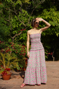 Amalfi Mermaid Dress Pink Lemon Vine