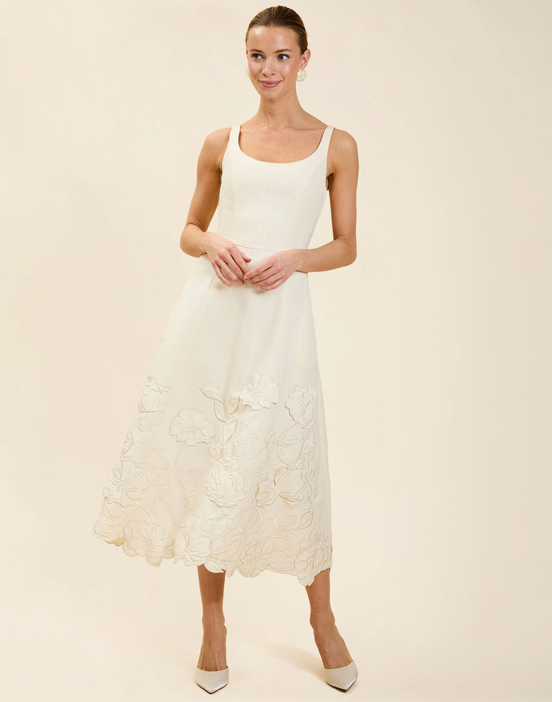 Amanda Midi Dress in Ivory Amanda Midi Dress in Ivory