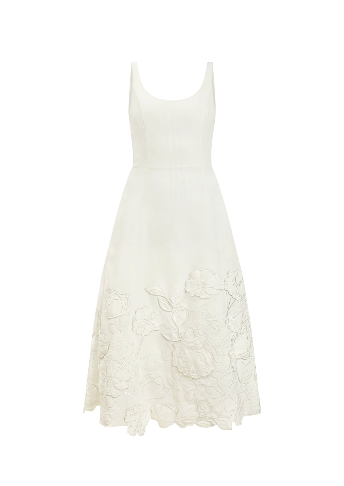 Amanda Midi Dress in Ivory