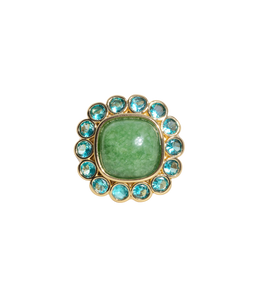 Ambrose Cocktail Ring in Green