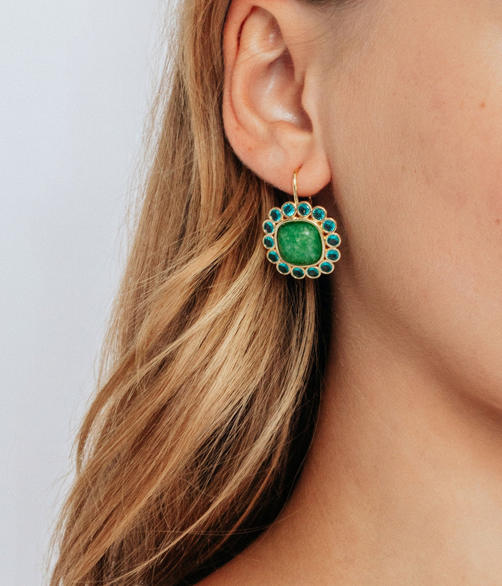 Ambrose Earrings in Green