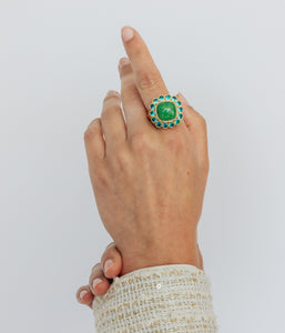 Ambrose Cocktail Ring in Green