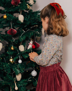 Large Velvet Long Tail Bow in Rust