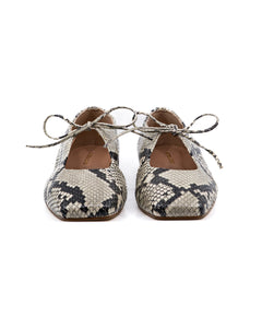 Amelia Faux Python Ballerina in Grey