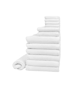 Rebecca Udall, Amelia Scalloped Wavy Bath Towel Large Family Bundle in White