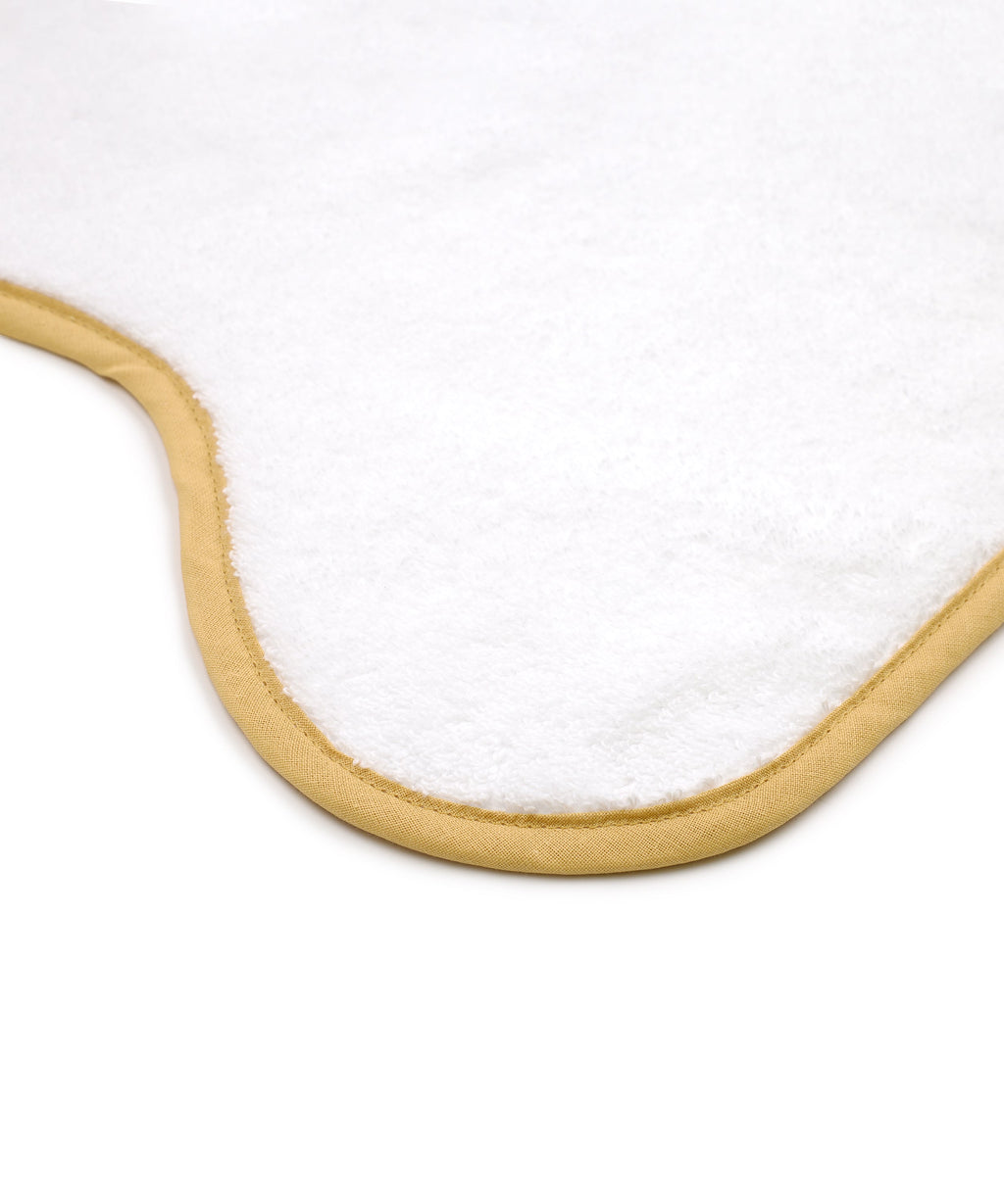 Classic Rebecca Udall, Amelia Scalloped Luxury Cotton Bath Towel Bundle, White with Mustard Edge Trim¬†
