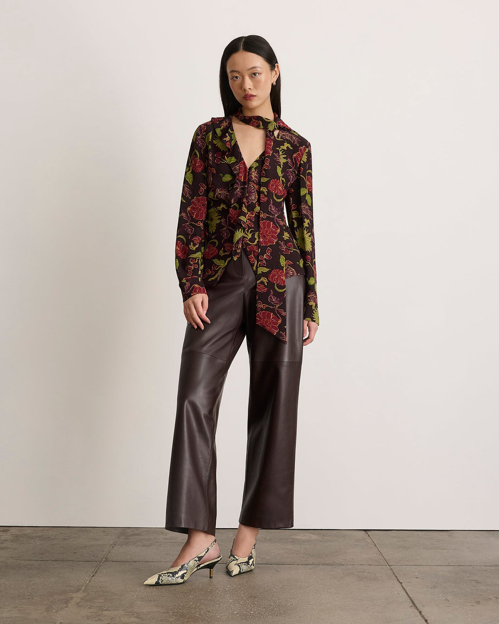 Amelia Top in Dark Fig Floral