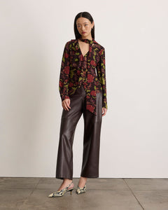 Amelia Top in Dark Fig Floral