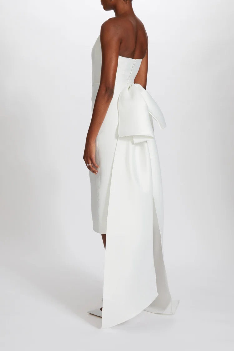 Mikado Oversized Bow Dress Ivory / 12 Mikado Oversized Bow Dress Ivory / 12