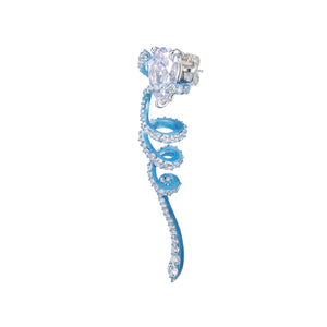 Baby Blue Ribbon Twirl Earrings