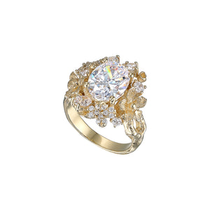 Golden Posy Diamond Ring