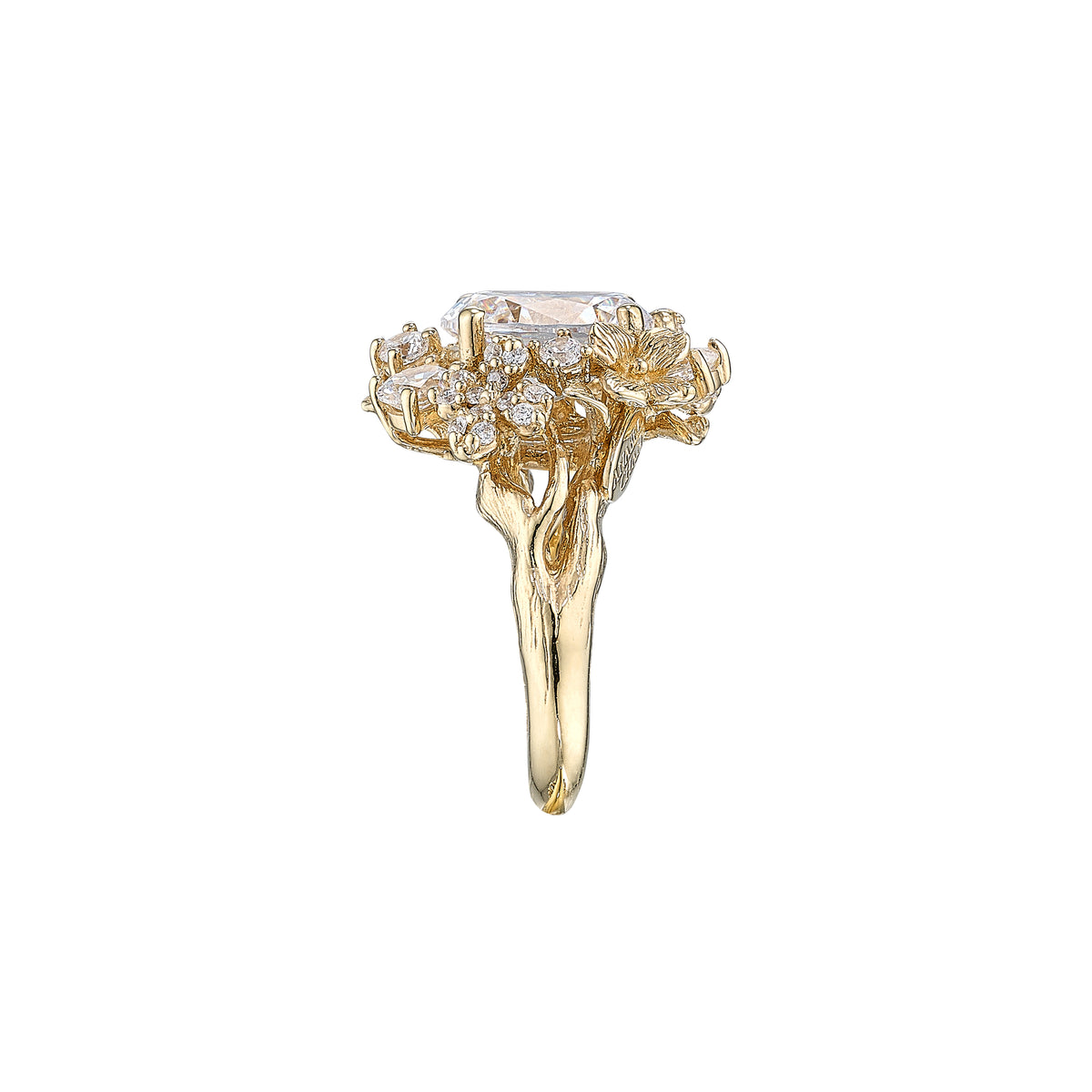 Golden Posy Diamond Ring