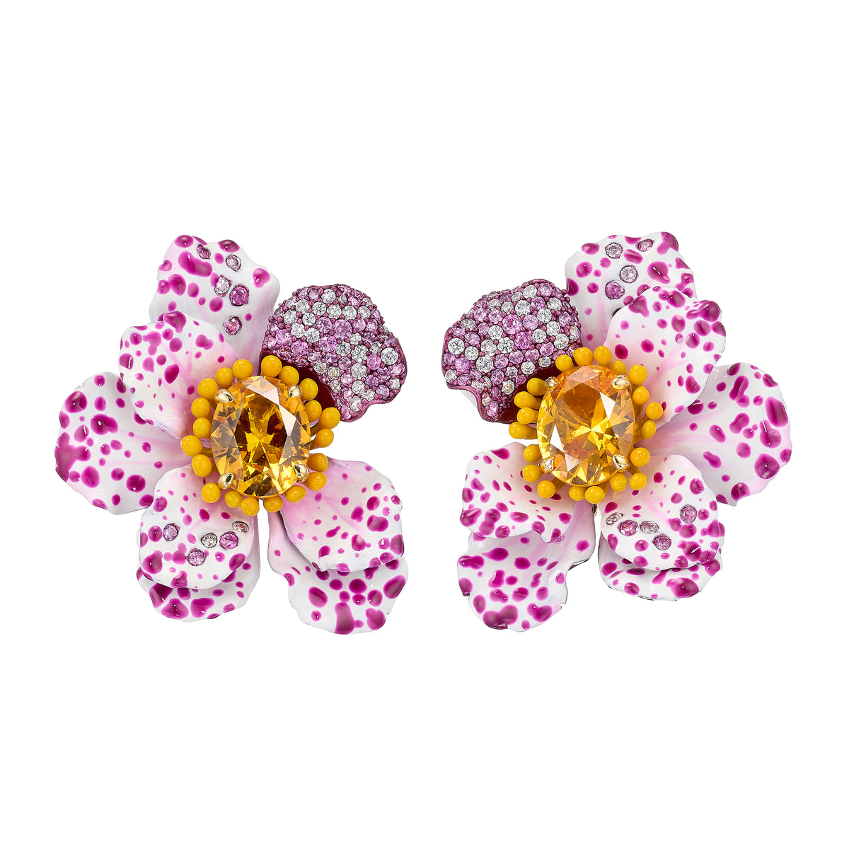 Orchid Poppy Earrings