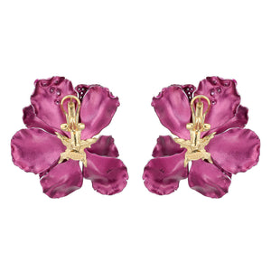 Orchid Poppy Earrings