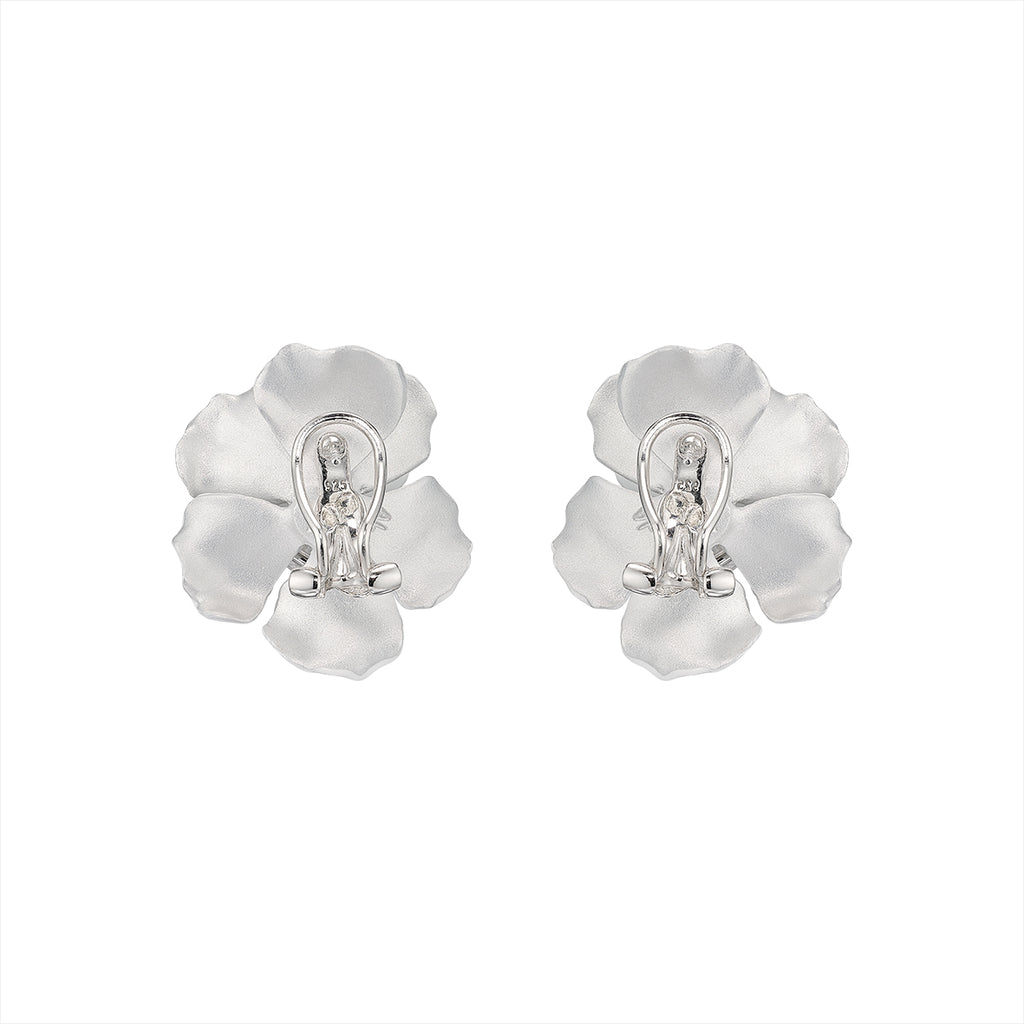 Snowflower Rose Studs