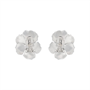 Snowflower Rose Studs