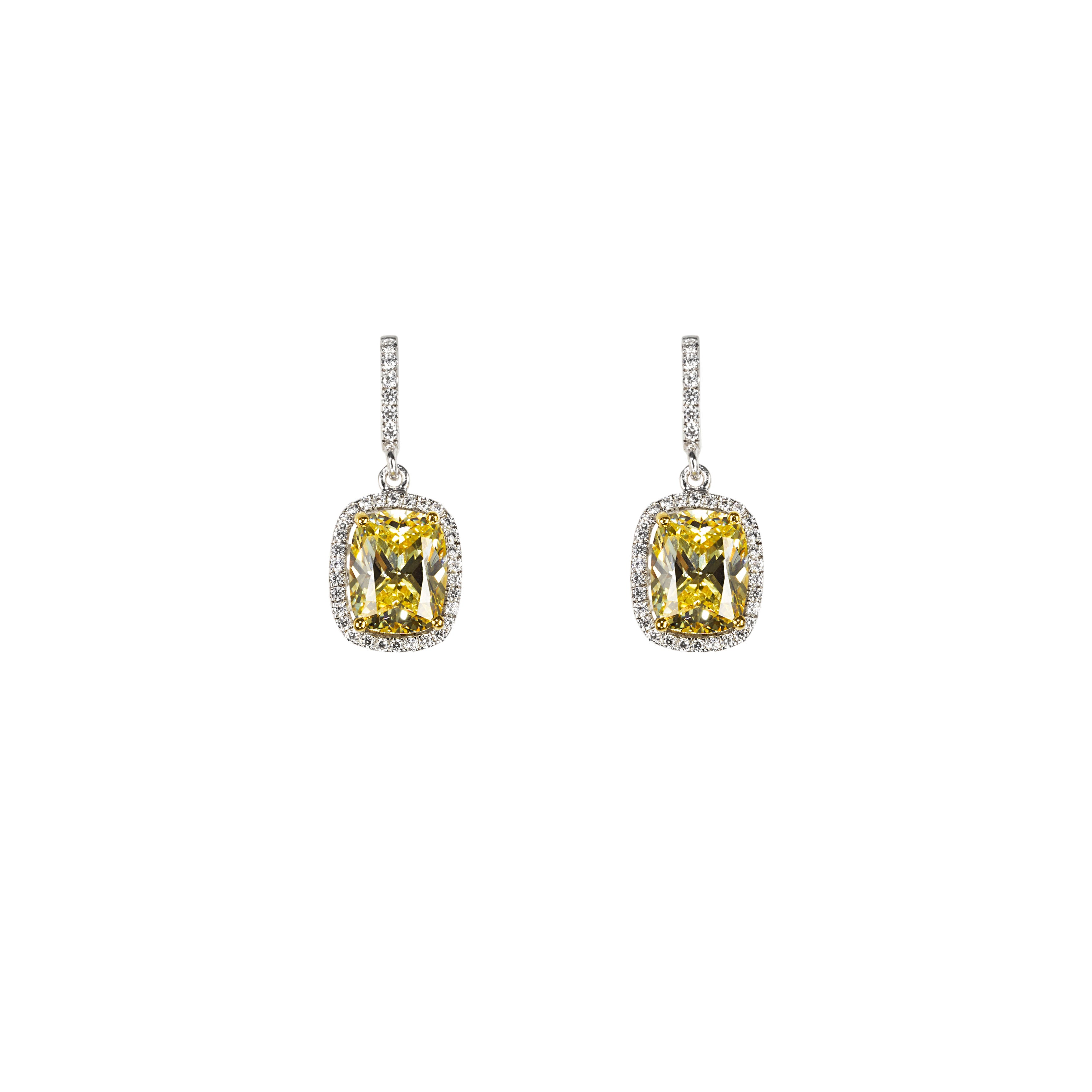 Comet Canary Diamond Earrings