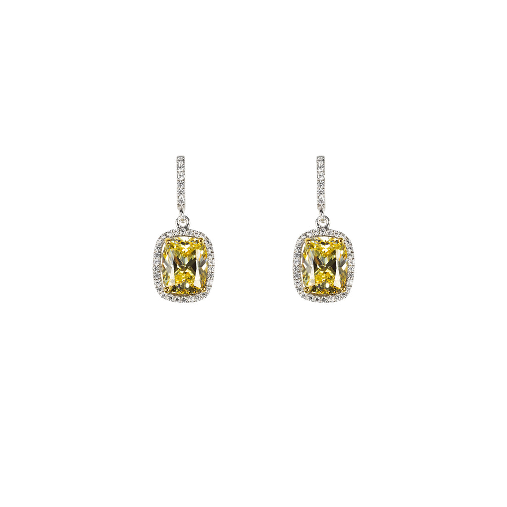 Comet Canary Diamond Earrings