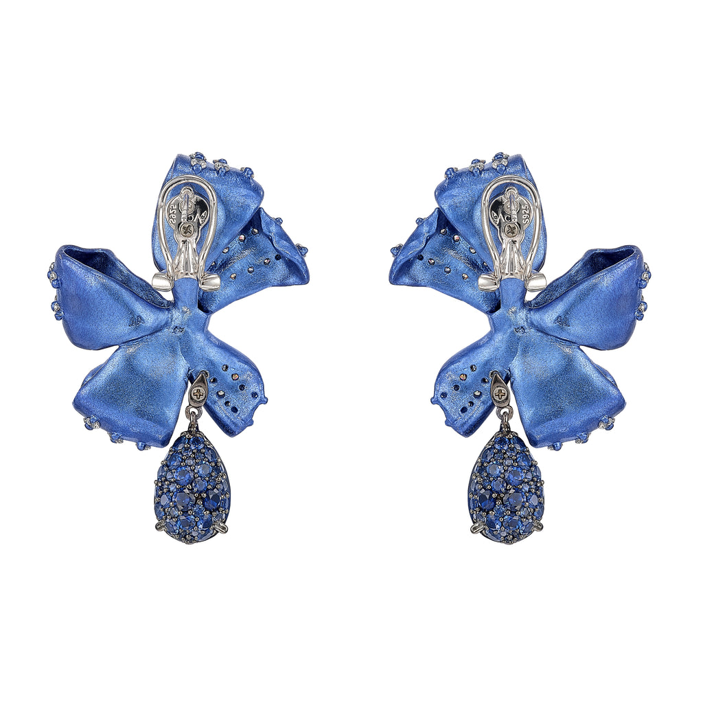 Buy DIYthinkerCrystal Universe Sky Fantasy Star Blue Bow Earrings Drop Stud  Pierced Hook at Amazon.in