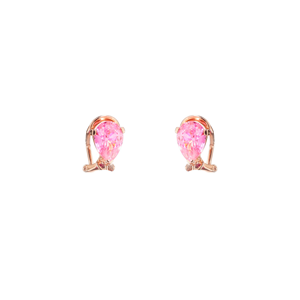 Rose Sapphire Pearl Tassel Earrings