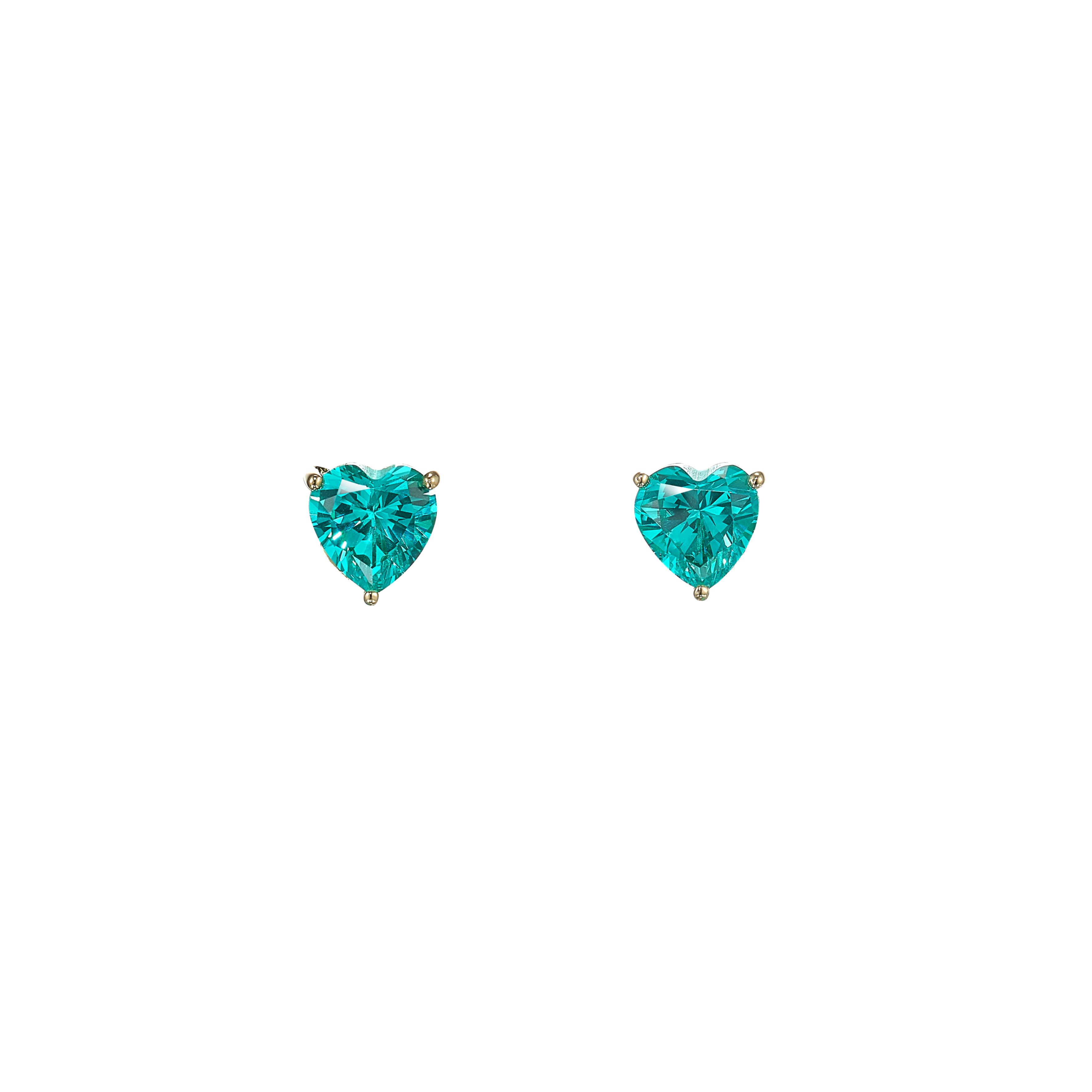 Turquoise Heart Pendulum Earrings