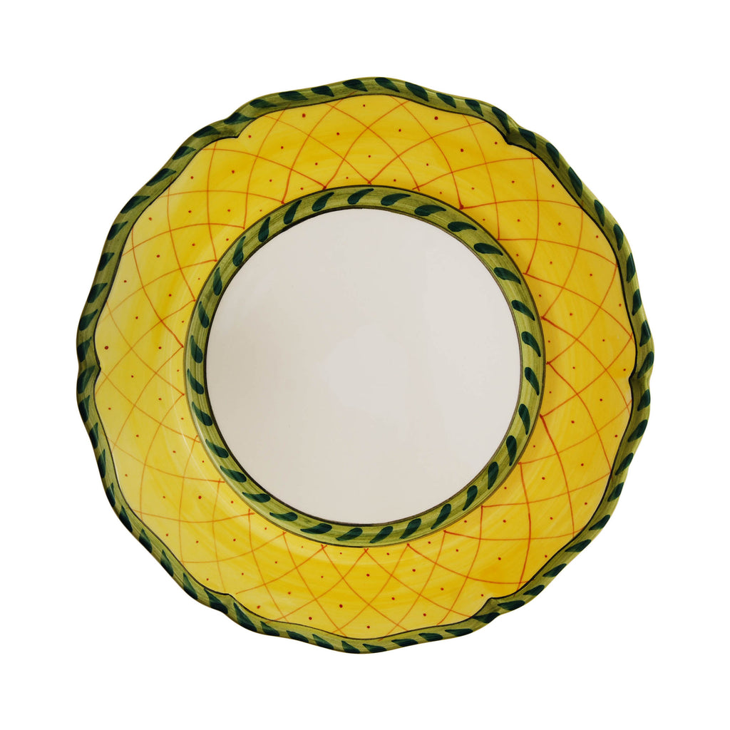 Ananas Dinner Plates in Green/Yellow, Set of 6