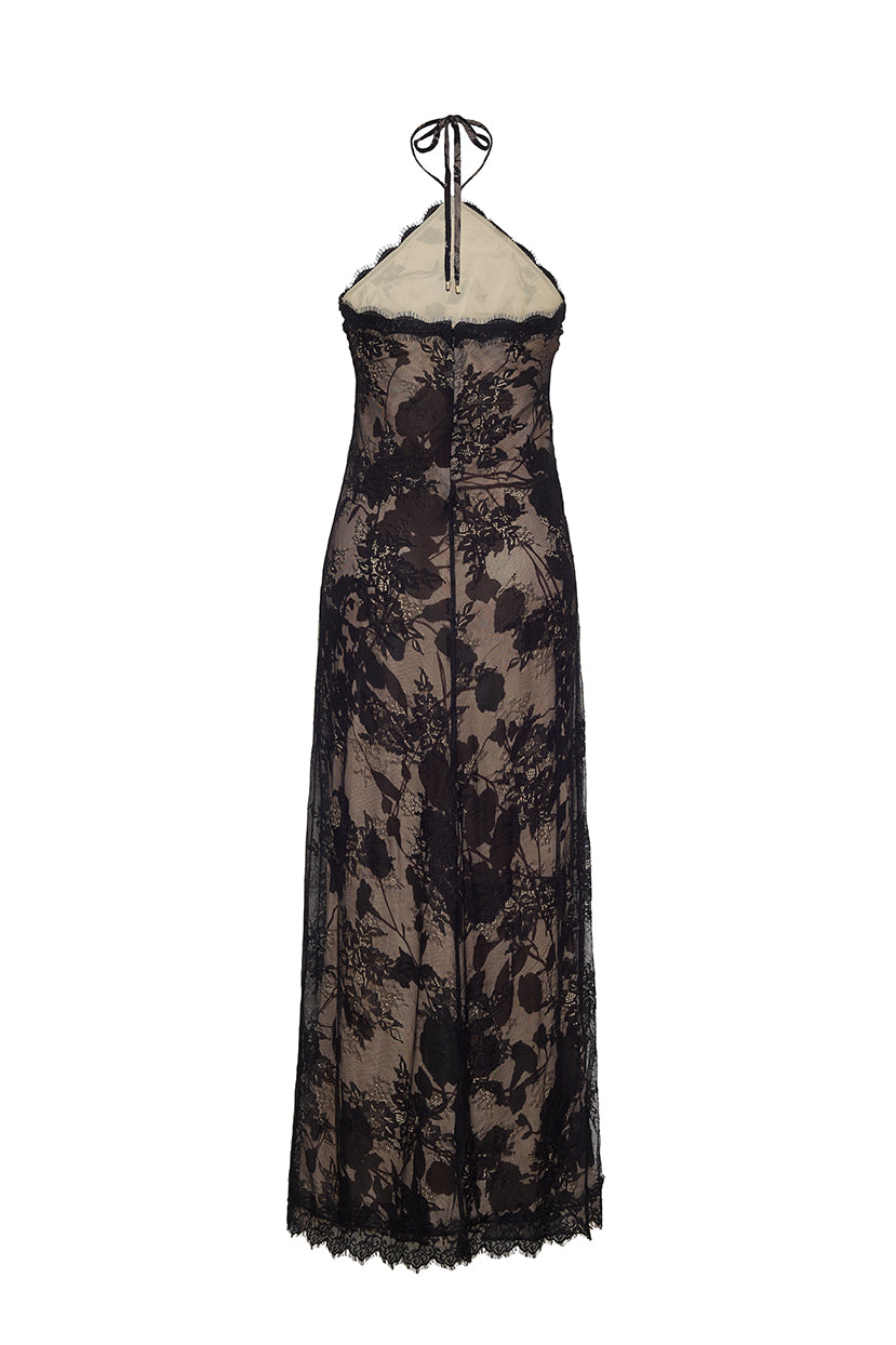Andes Dress in Black Chantilly Lace