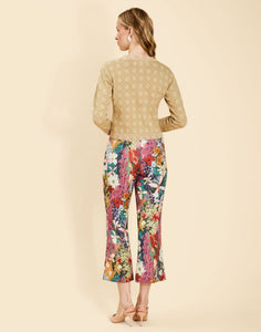 Tuxedo Crop Kick Pants in Midnight Meadows