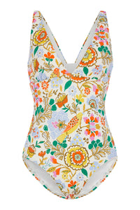 The Augustine One Piece in Bird Floral