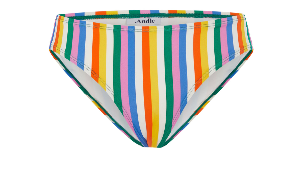 The Classic Bikini Bottom in Rainbow Stripe