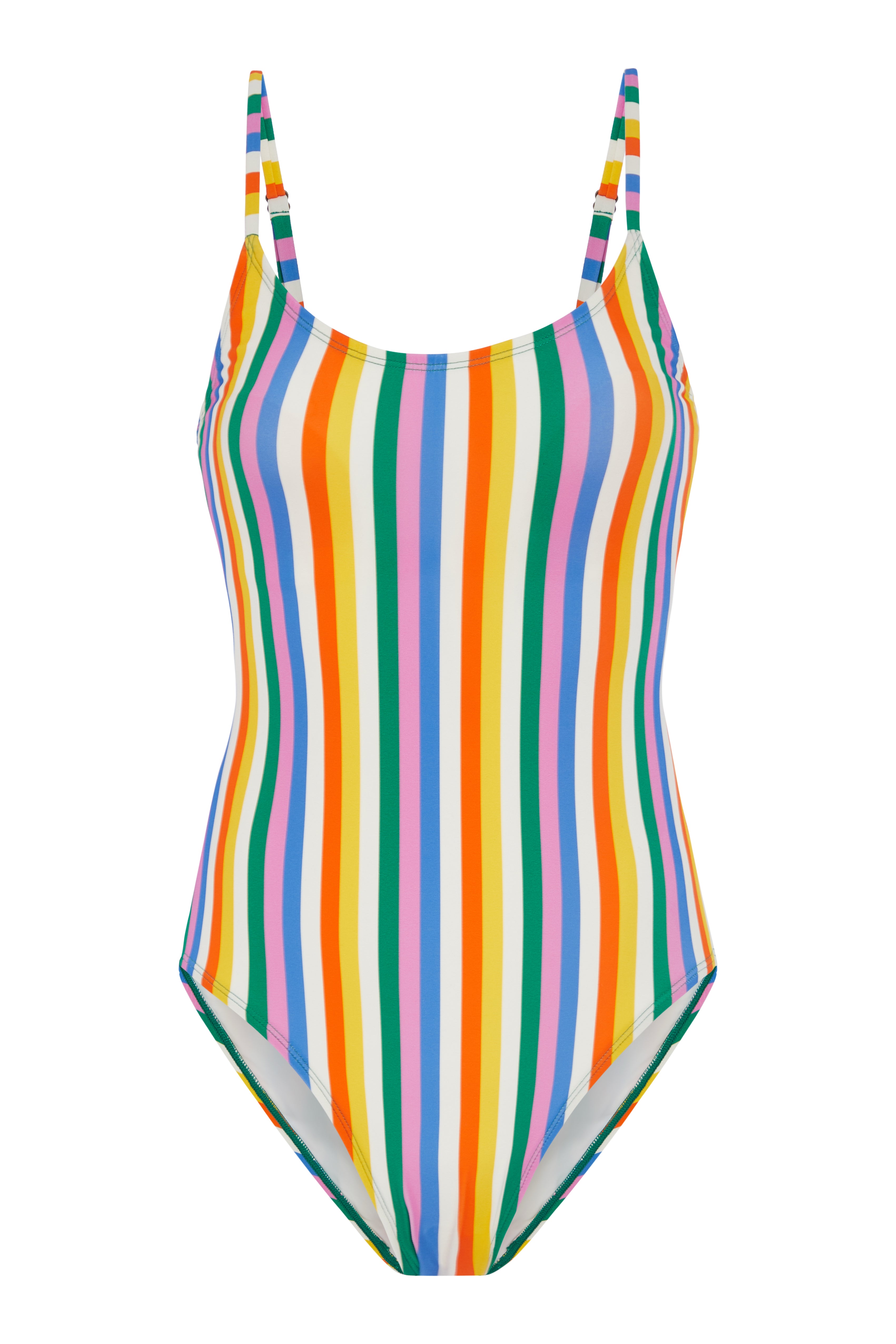 The Amalfi One Piece in Rainbow Stripe