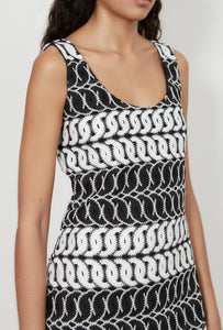 Andino Mini Dress Black/White