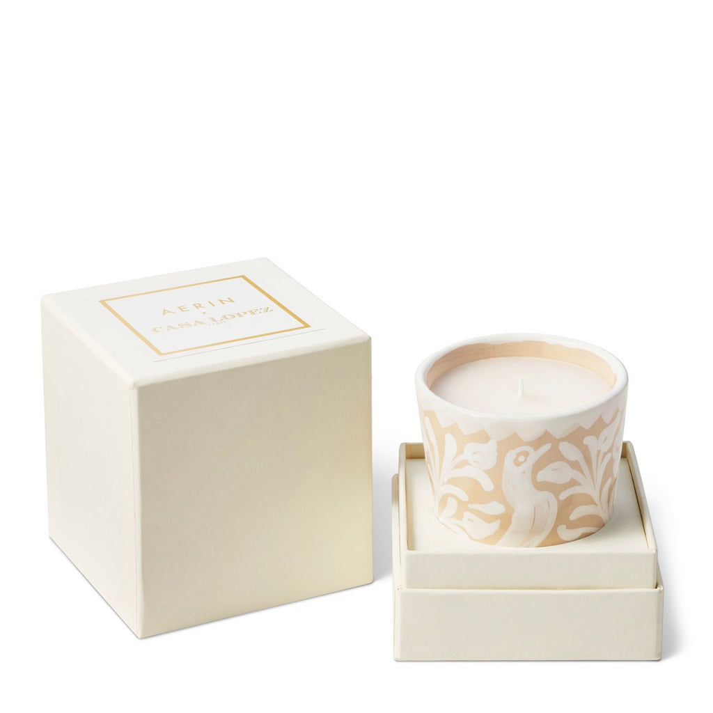 Andreia Candle in Sand & White