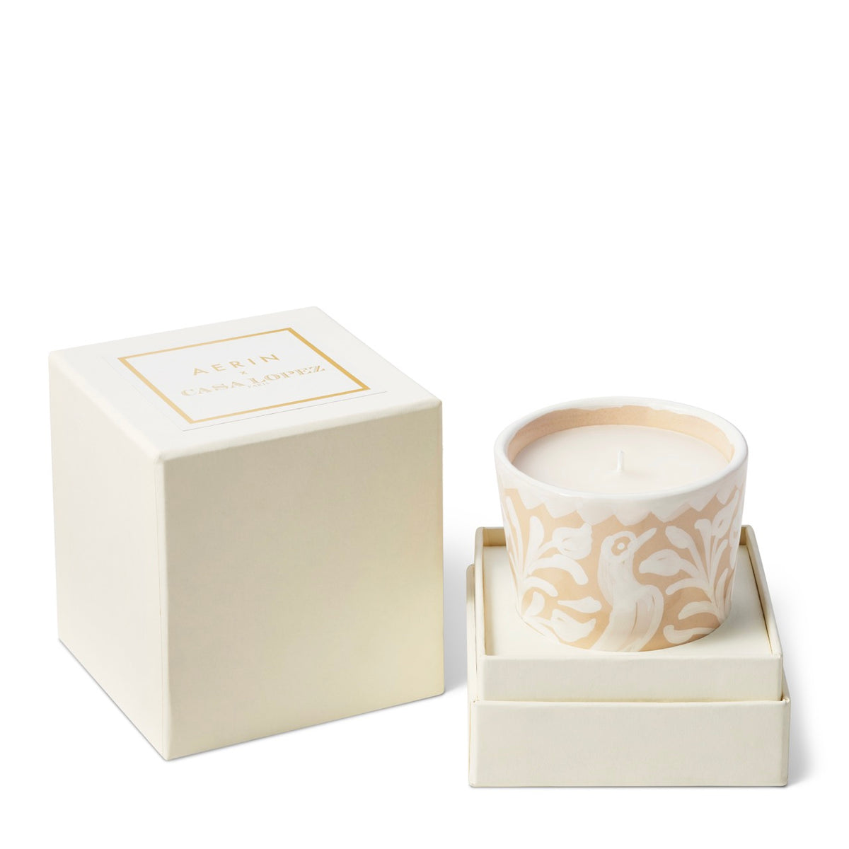 Andreia Candle in Sand & White