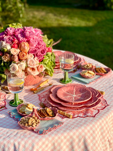 Cabbage Dessert Plate in Pink