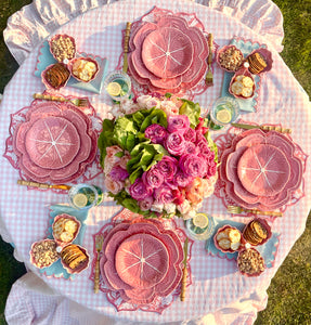 Cabbage Dessert Plate in Pink