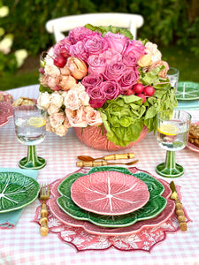 Cabbage Dessert Plate in Pink