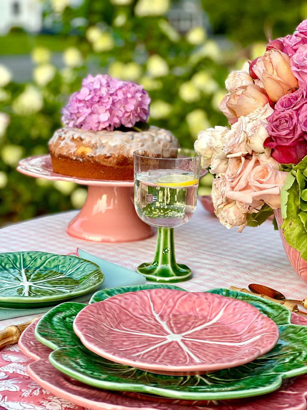 Cabbage Dessert Plate in Pink