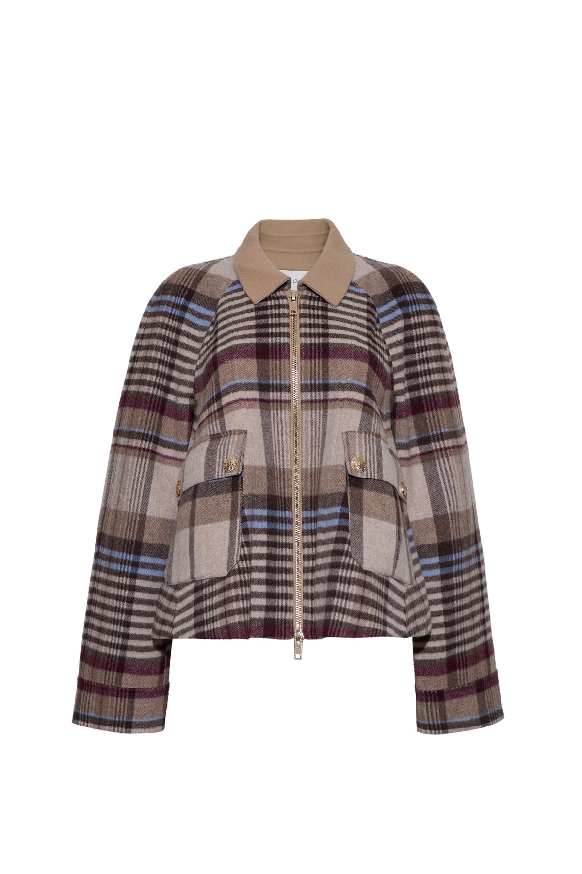 Andrew Jacket in Pima Plaid Tan