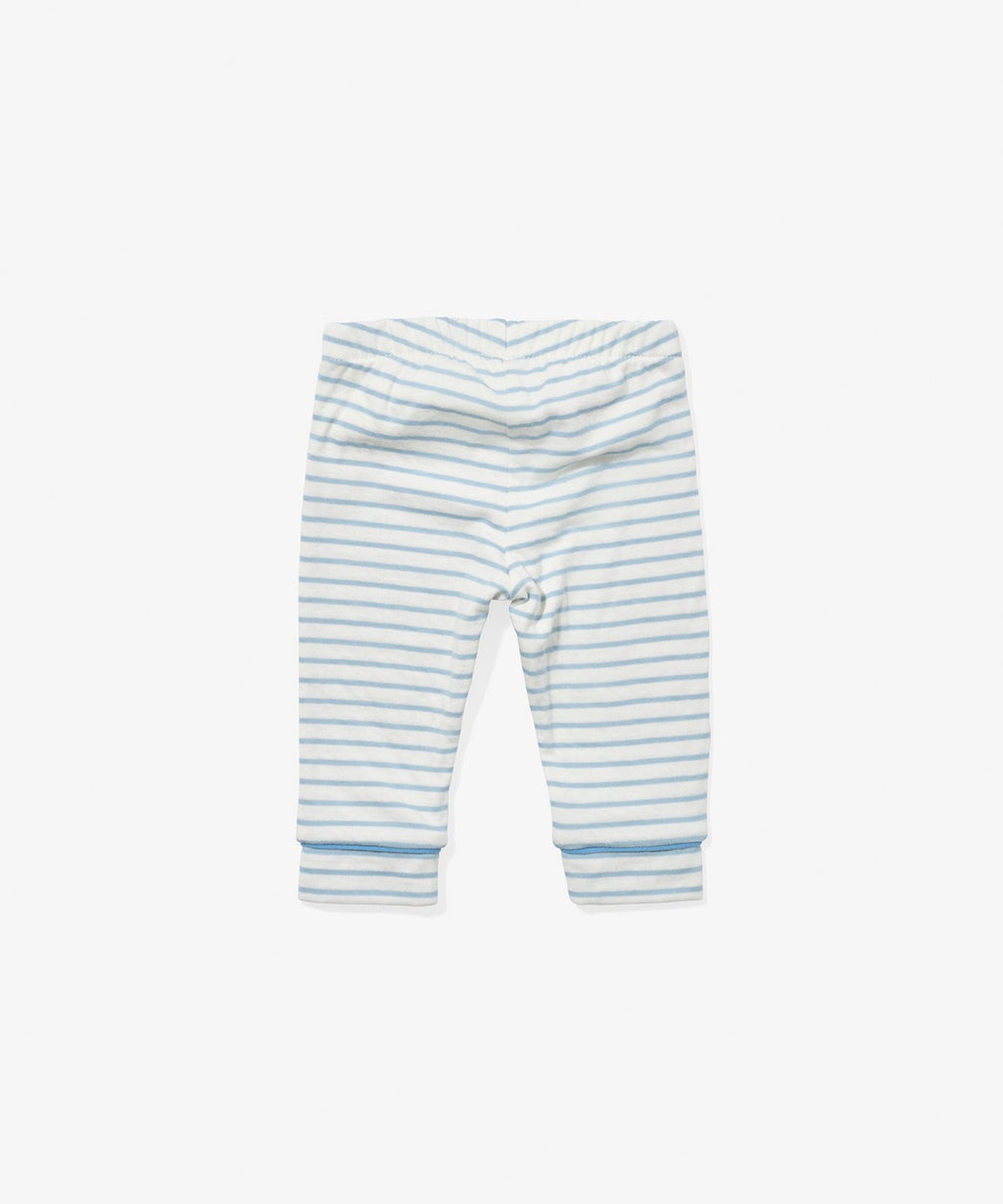 Andy Baby Legging in Dusty Blue Mini Stripe